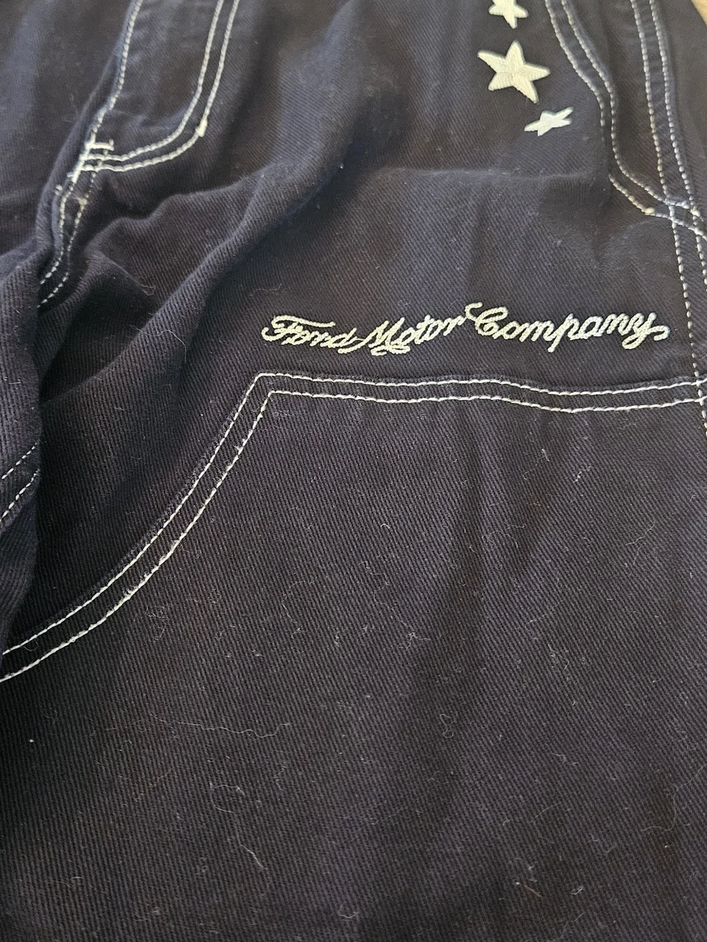 Men's FORD Black Workwear Jeans with Contrasting Stitching